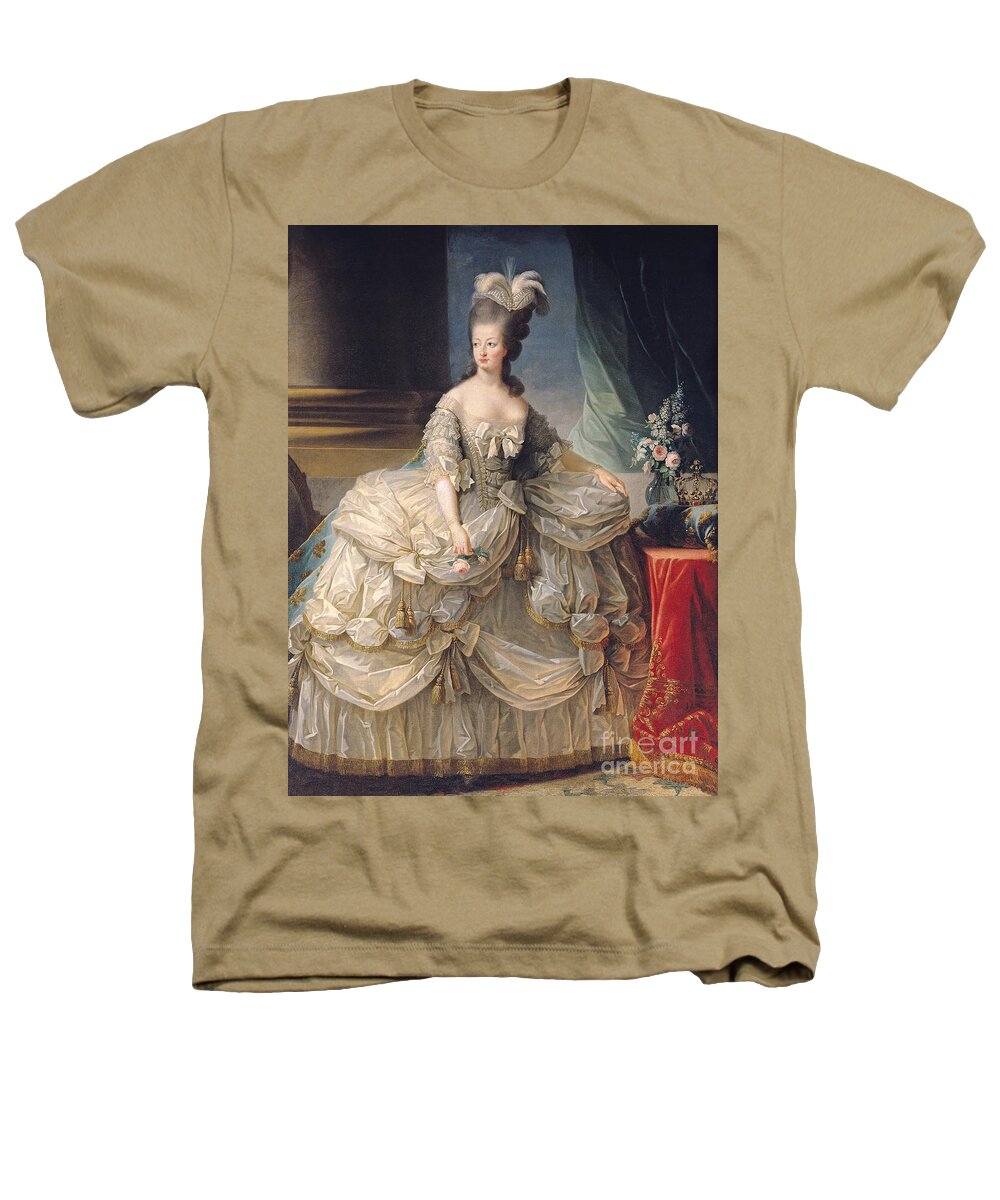 Queen Heathers T-Shirt featuring the painting Marie Antoinette Queen of France by Elisabeth Louise Vigee-Lebrun