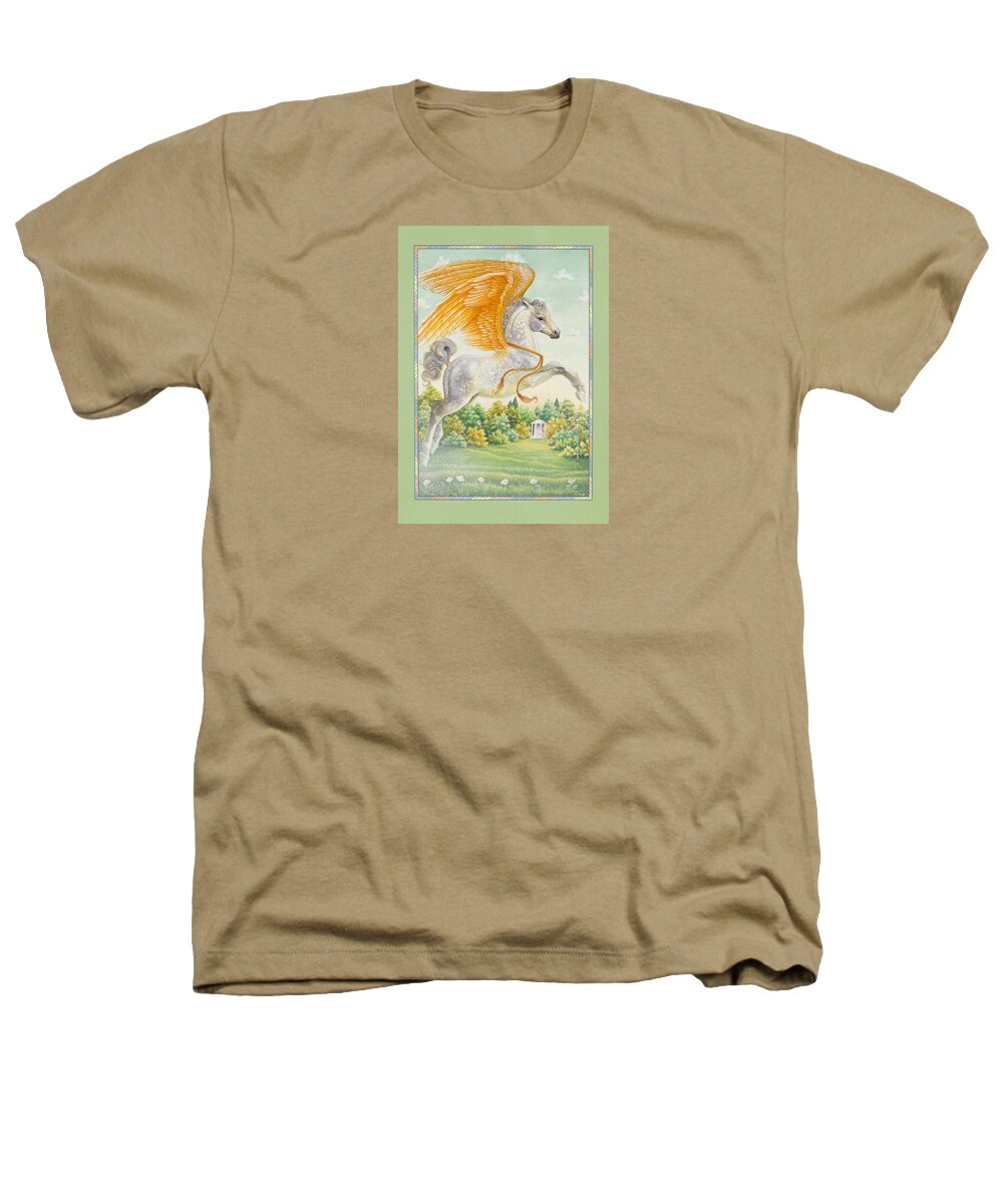 Pegasus Heathers T-Shirt featuring the painting Pegasus by Lynn Bywaters