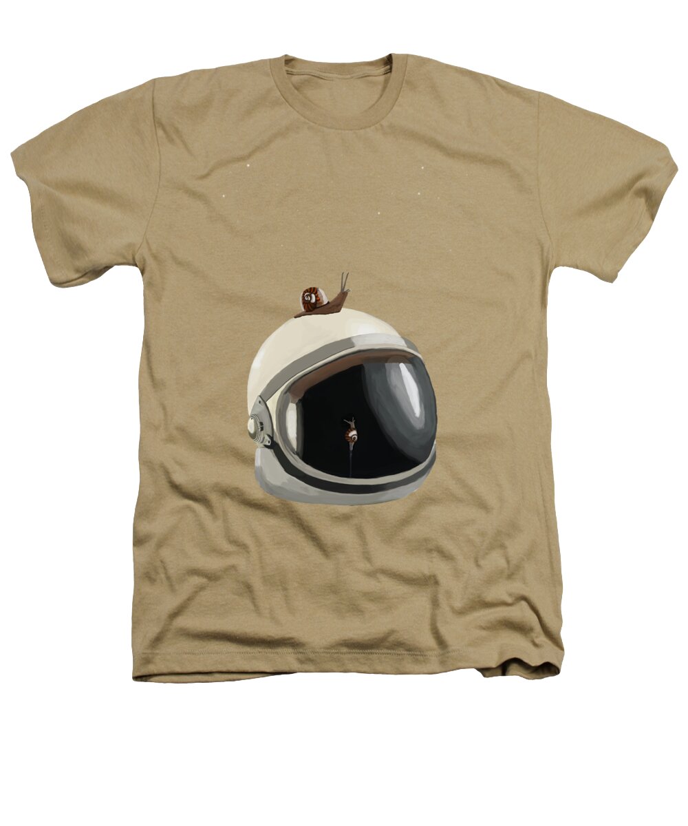 Snails Heathers T-Shirt featuring the digital art Astronaut's helmet by Keshava Shukla