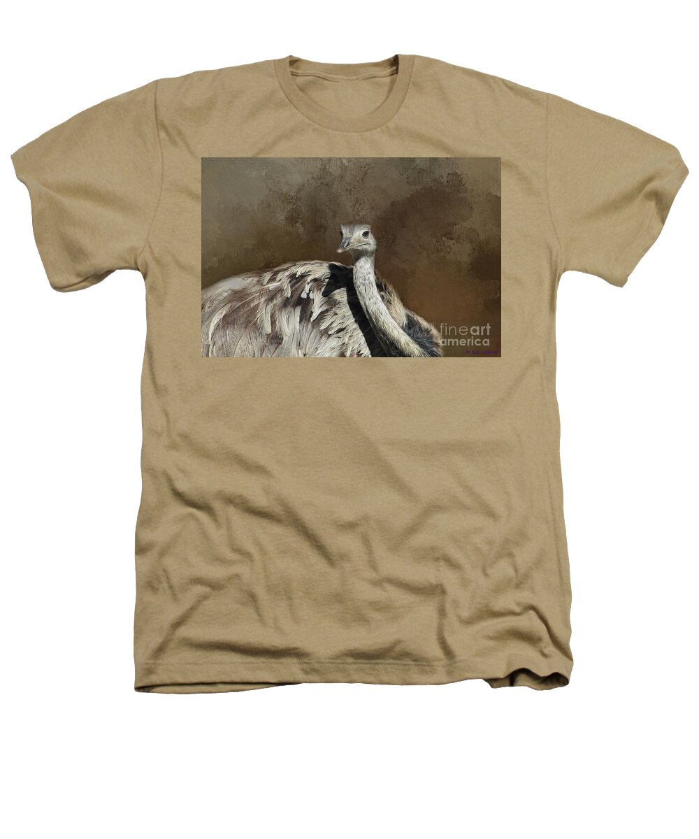 Ostrich Heathers T-Shirt featuring the photograph Ostrich by Eva Lechner