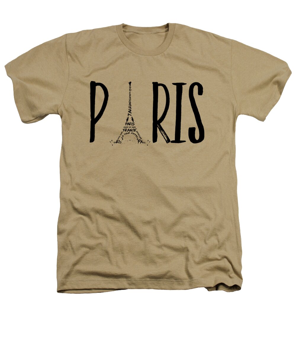 Paris Heathers T-Shirt featuring the digital art PARIS Typography by Melanie Viola