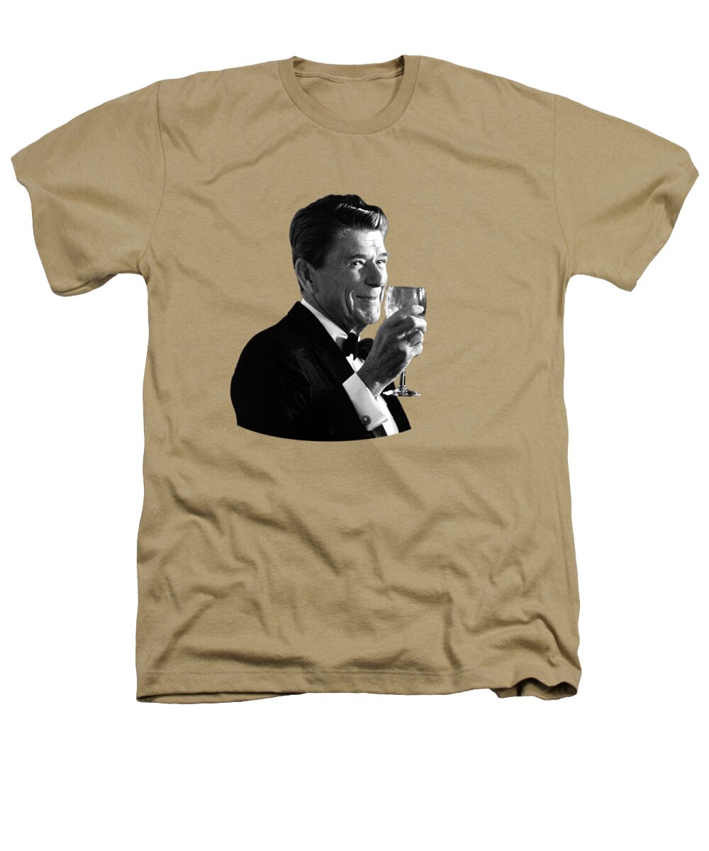 Ronald Reagan Heathers T-Shirt featuring the painting President Reagan Making A Toast by War Is Hell Store