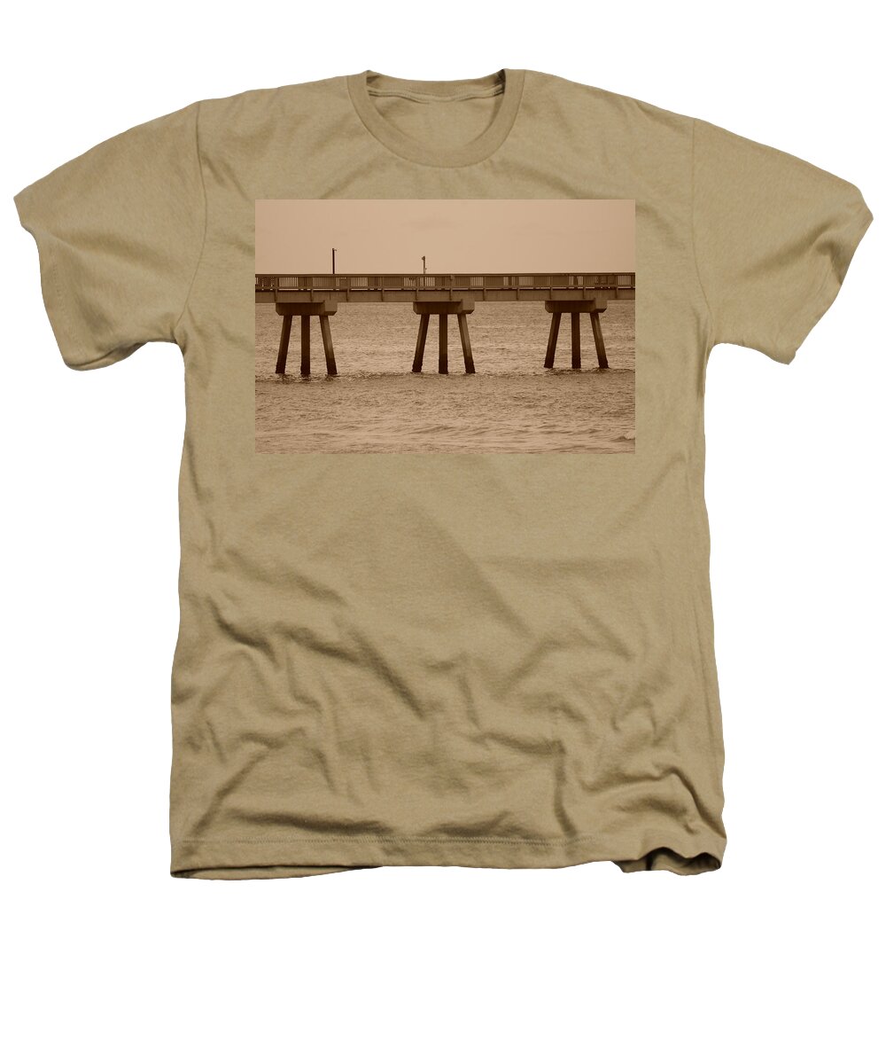 Sepia Heathers T-Shirt featuring the photograph Sepia Pier by Rob Hans