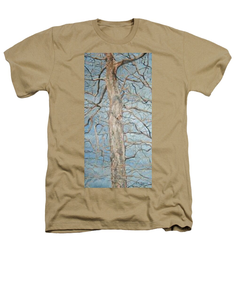Tree Heathers T-Shirt featuring the painting Winter Morning by Leah Tomaino