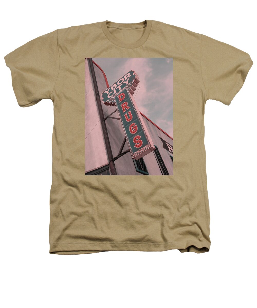 Ybor City Heathers T-Shirt featuring the photograph Ybor City Drug by Robert Youmans