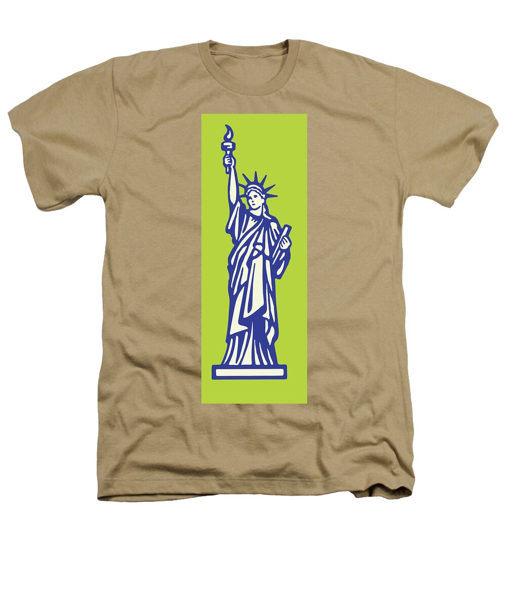 America Heathers T-Shirt featuring the drawing Statue of Liberty #21 by CSA Images