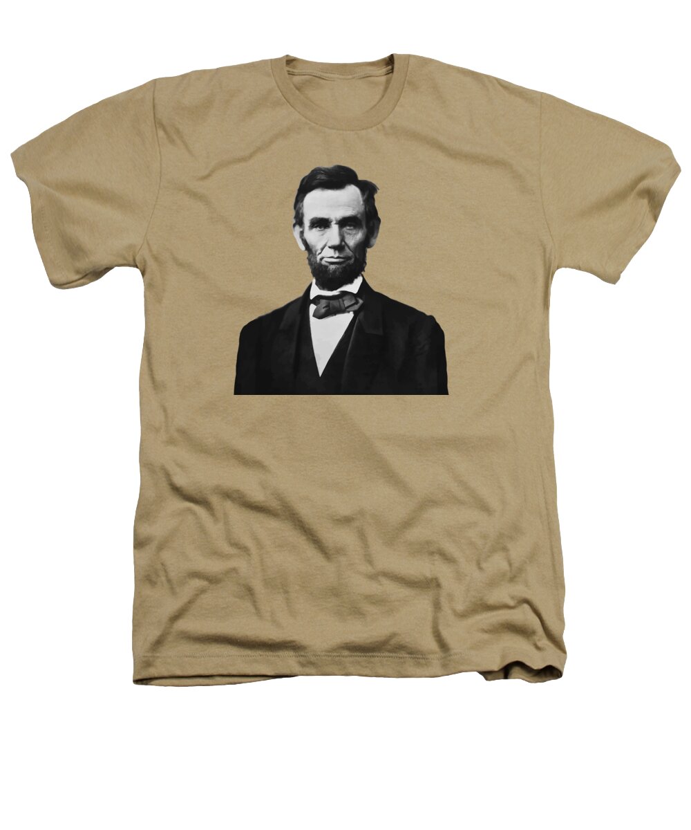 Abraham Lincoln Heathers T-Shirt featuring the mixed media President Lincoln #5 by War Is Hell Store