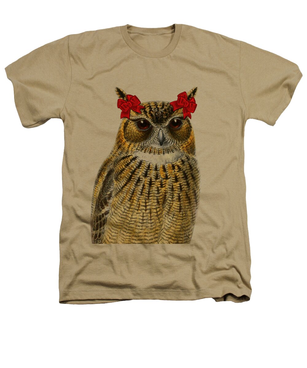 Owl Heathers T-Shirt featuring the digital art Girly Owl by Madame Memento