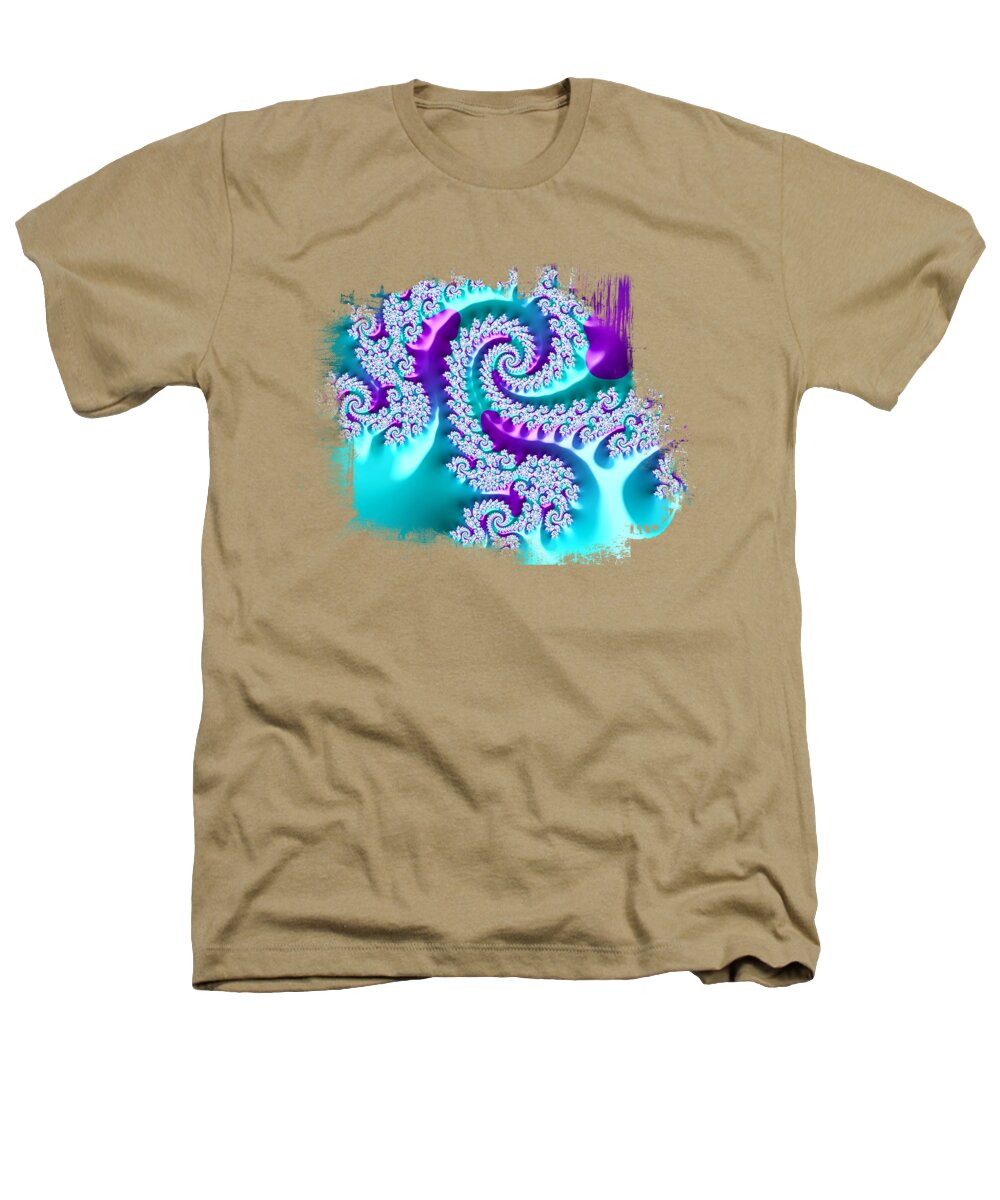 Spiral Heathers T-Shirt featuring the digital art Lacy Spiral Number 2 by Elisabeth Lucas