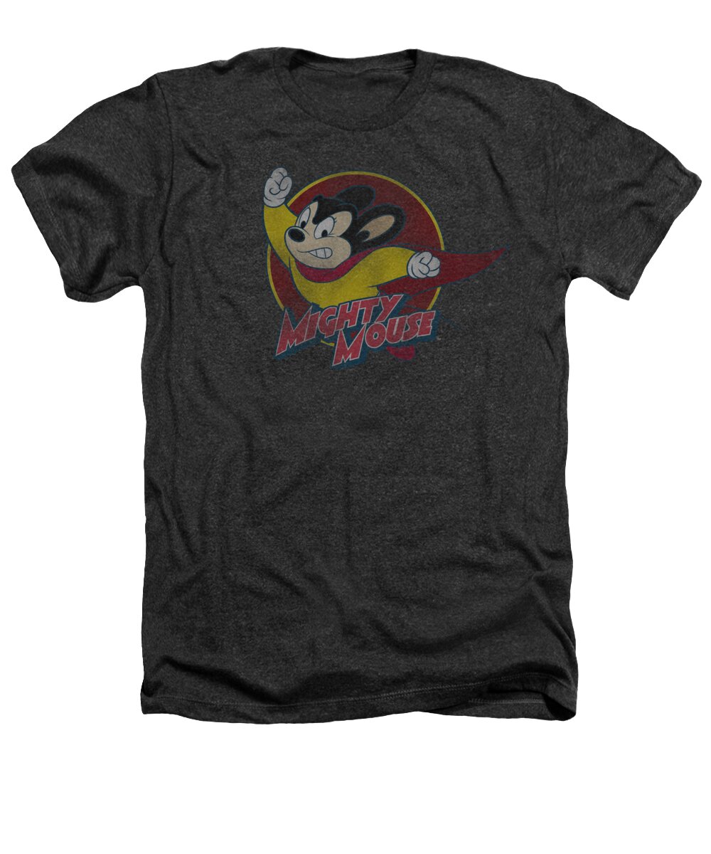 Mighty Mouse Heathers T-Shirt featuring the digital art Mighty Mouse - Mighty Circle #1 by Brand A