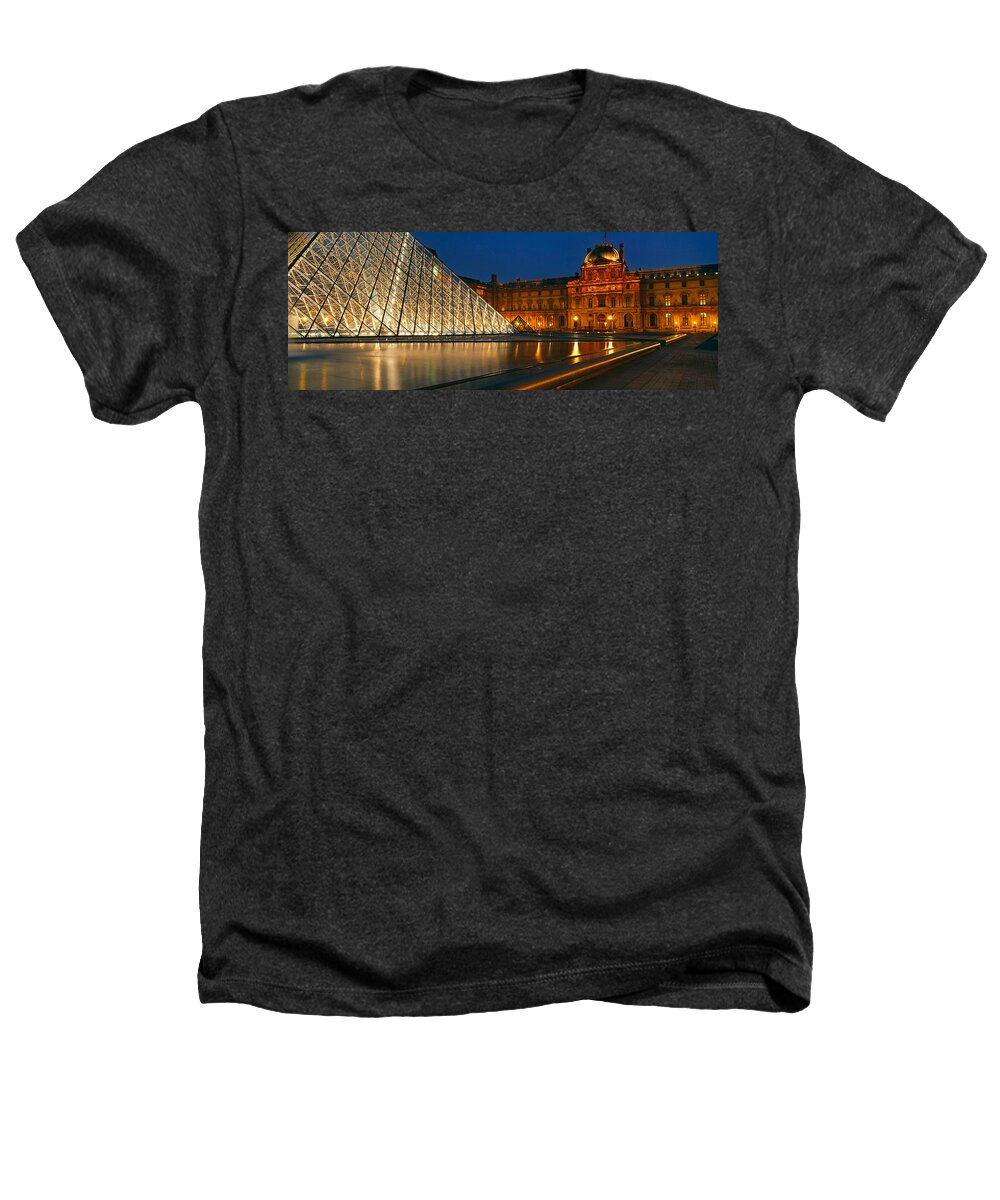 Photography Heathers T-Shirt featuring the photograph Pyramid At A Museum, Louvre Pyramid #3 by Panoramic Images