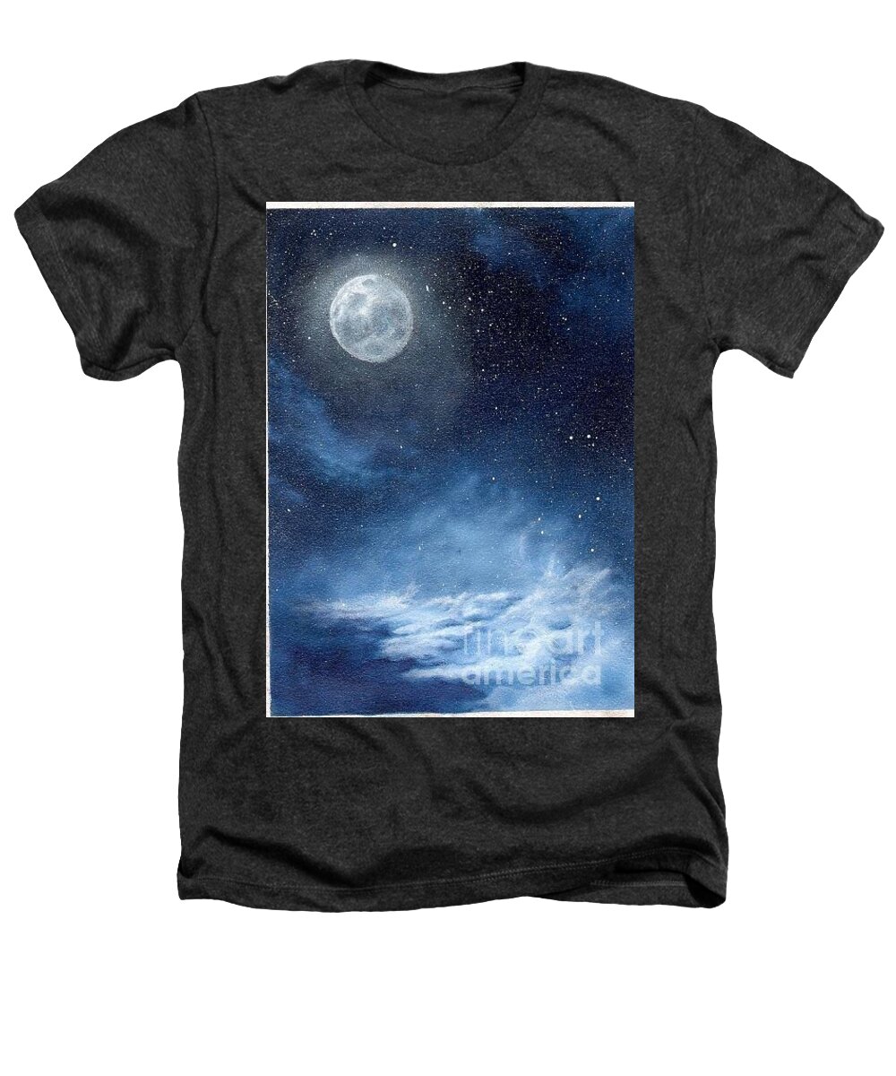 Cosmos Heathers T-Shirt featuring the painting Shimmer by Murphy Elliott