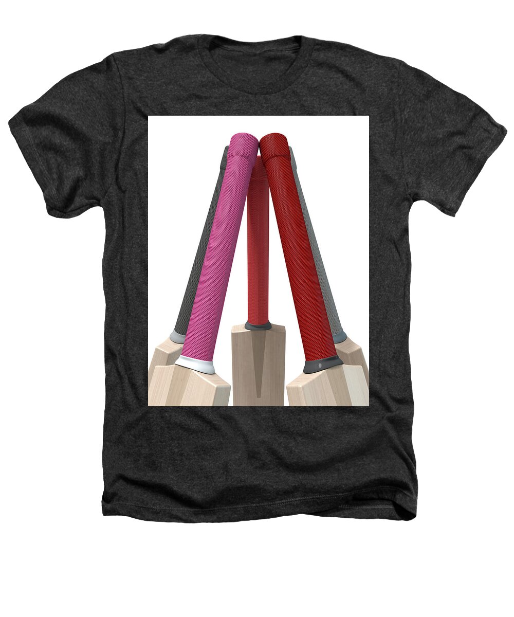 Cricket Heathers T-Shirt featuring the digital art Cricket Bat Circle #3 by Allan Swart