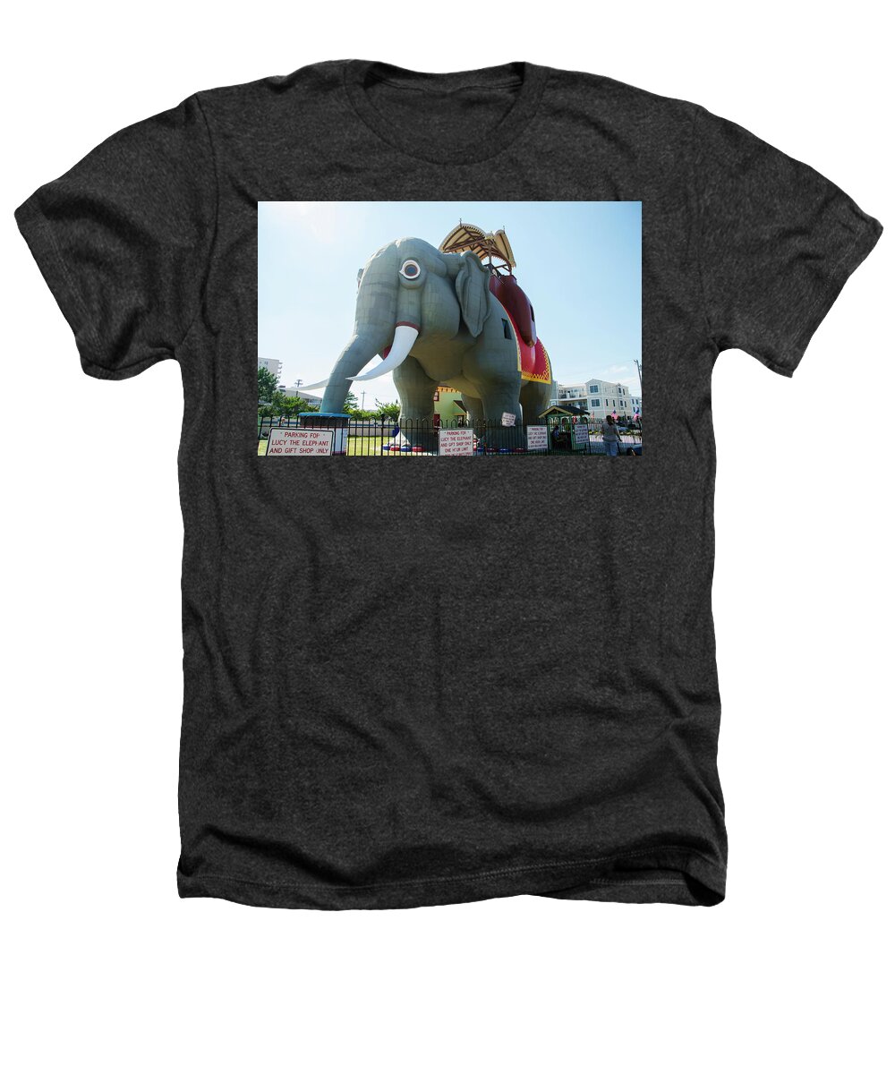Margate Heathers T-Shirt featuring the photograph Margate New Jersey - Lucy the Elephant by Bill Cannon