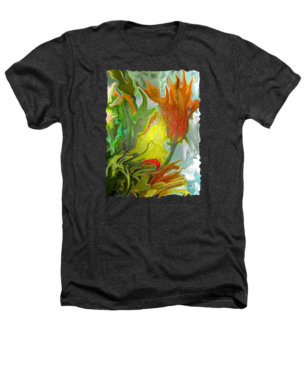Abstract Heathers T-Shirt featuring the photograph Orange Tulip by Kathy Moll