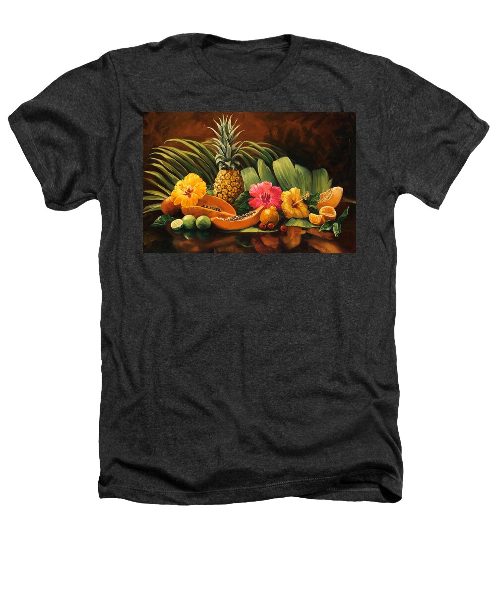 Still Life Heathers T-Shirt featuring the painting Tropicana by Laurie Snow Hein