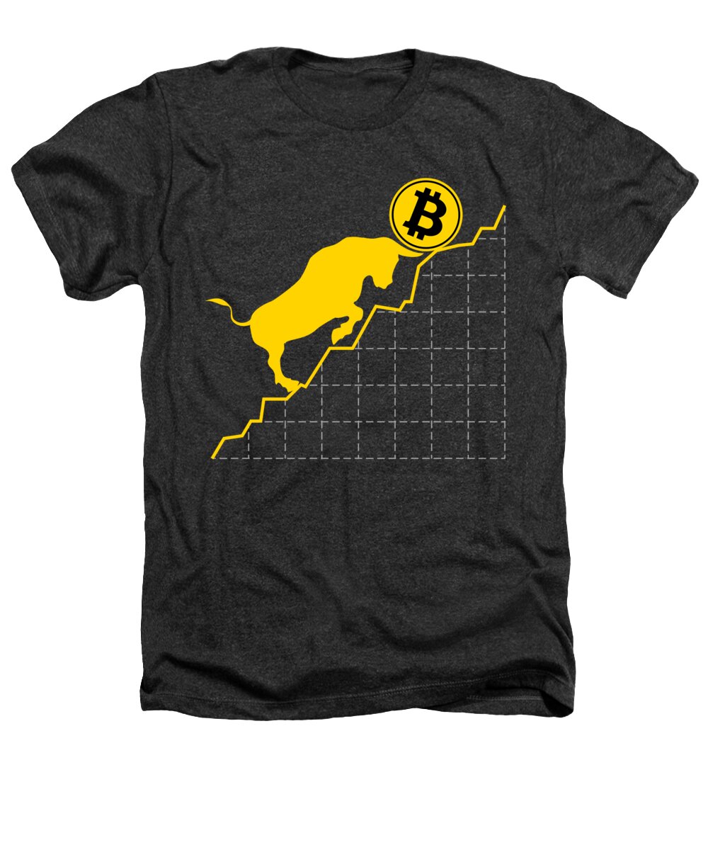 Crypto Heathers T-Shirt featuring the digital art Crypto Currency For Men Women - Miner Bitcoin Blockchain #2 by Mercoat UG Haftungsbeschraenkt