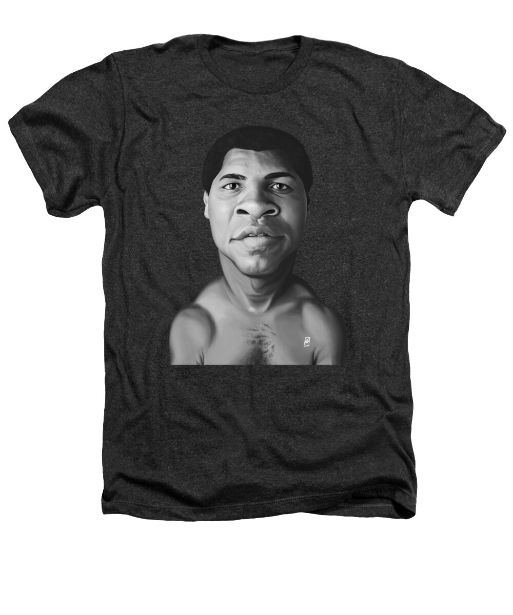 Illustration Heathers T-Shirt featuring the digital art Celebrity Sunday - Muhammad Ali by Rob Snow