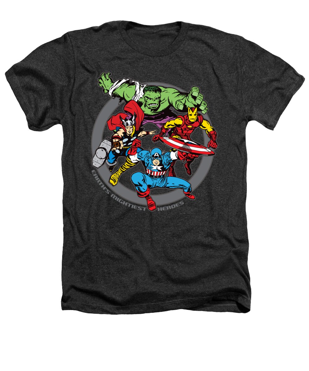 Avengers Heathers T-Shirt featuring the digital art Earth's Mightiest Heroes by Edward Draganski