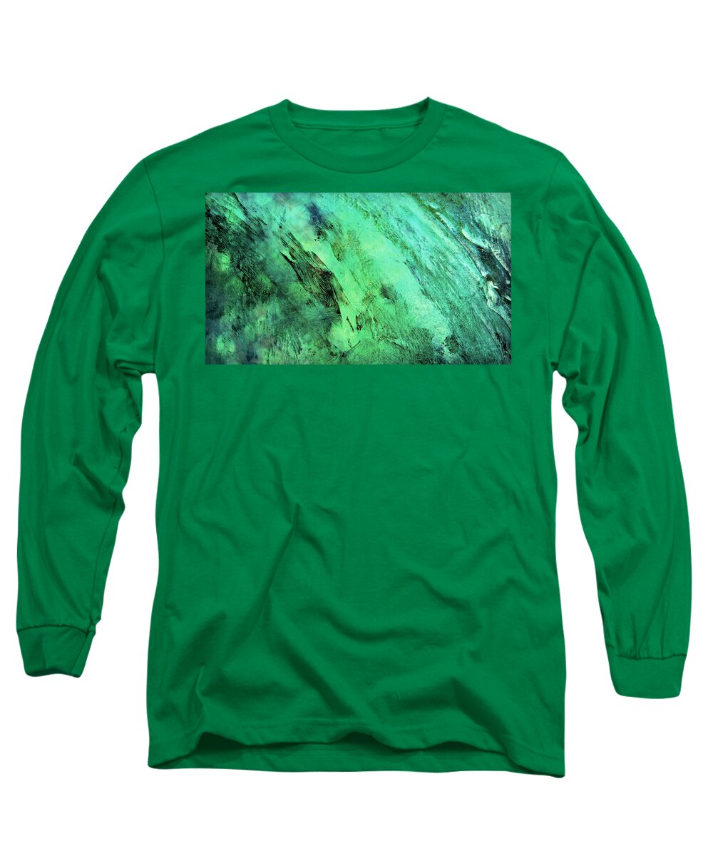 Peaceful Long Sleeve T-Shirt featuring the mixed media Fallen by Ally White