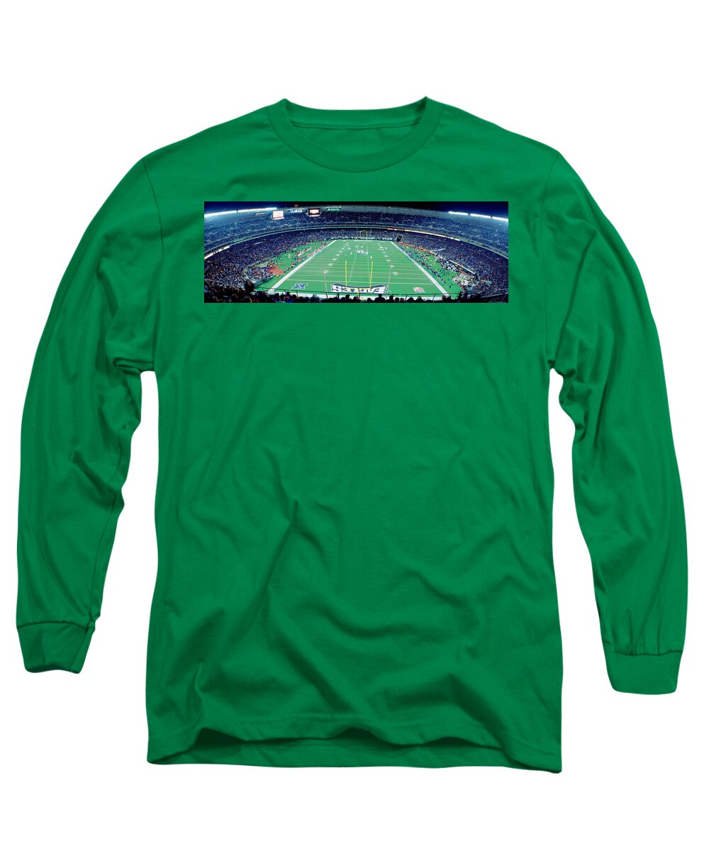 Photography Long Sleeve T-Shirt featuring the photograph Philadelphia Eagles Nfl Football by Panoramic Images