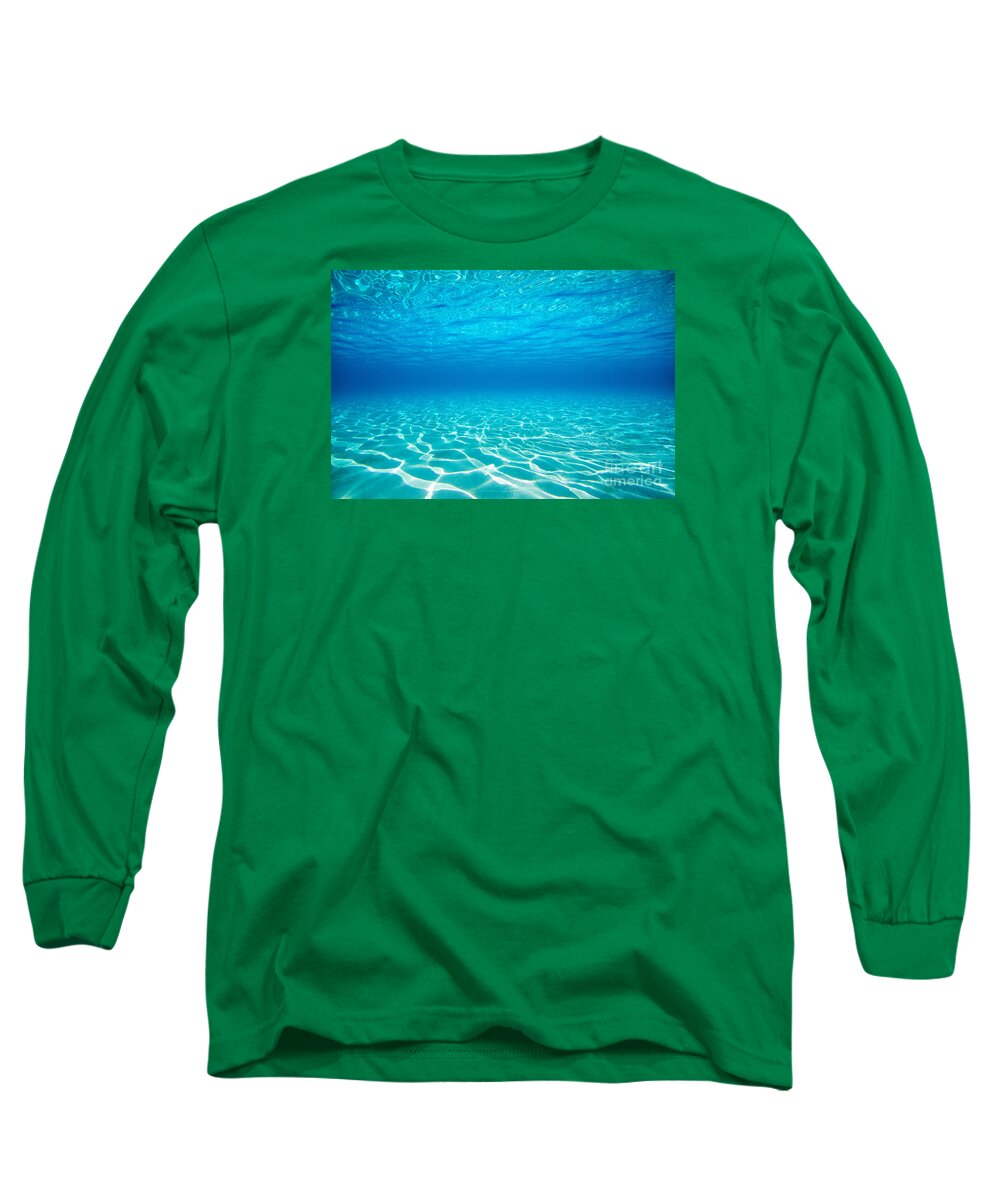 Abstract Long Sleeve T-Shirt featuring the photograph Plain Underwater Shot by M Swiet Productions