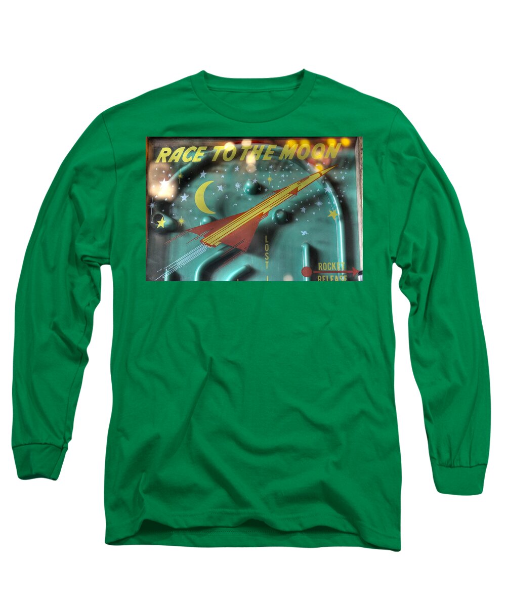 Rocket Long Sleeve T-Shirt featuring the photograph Race to the Moon by Jane Linders