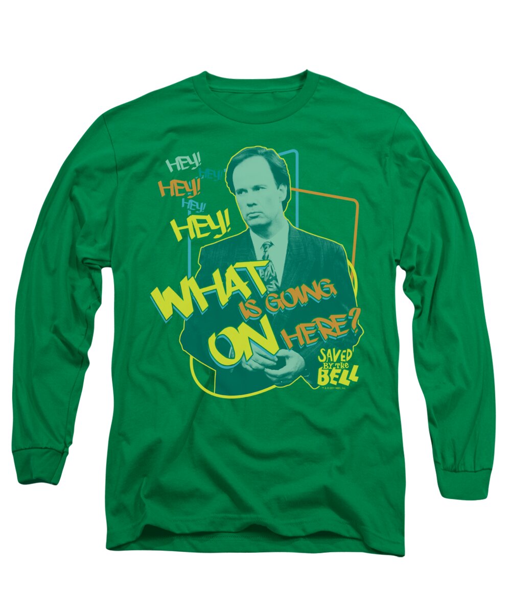 Saved By The Bell Long Sleeve T-Shirt featuring the digital art Saved By The Bell - Mr. Belding by Brand A