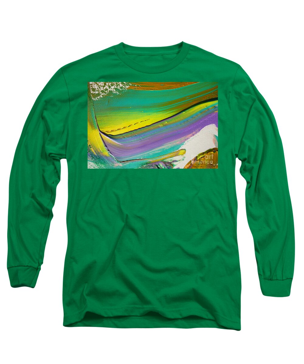 Paint Long Sleeve T-Shirt featuring the painting Wet Paint 6 by Jacqueline Athmann