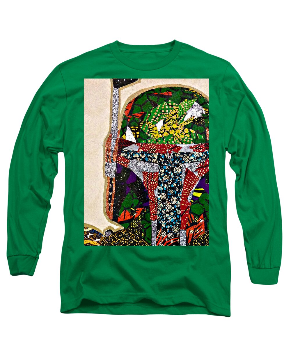 Boba Fett Long Sleeve T-Shirt featuring the tapestry - textile Boba Fett Star Wars Afrofuturist Collection by Apanaki Temitayo M