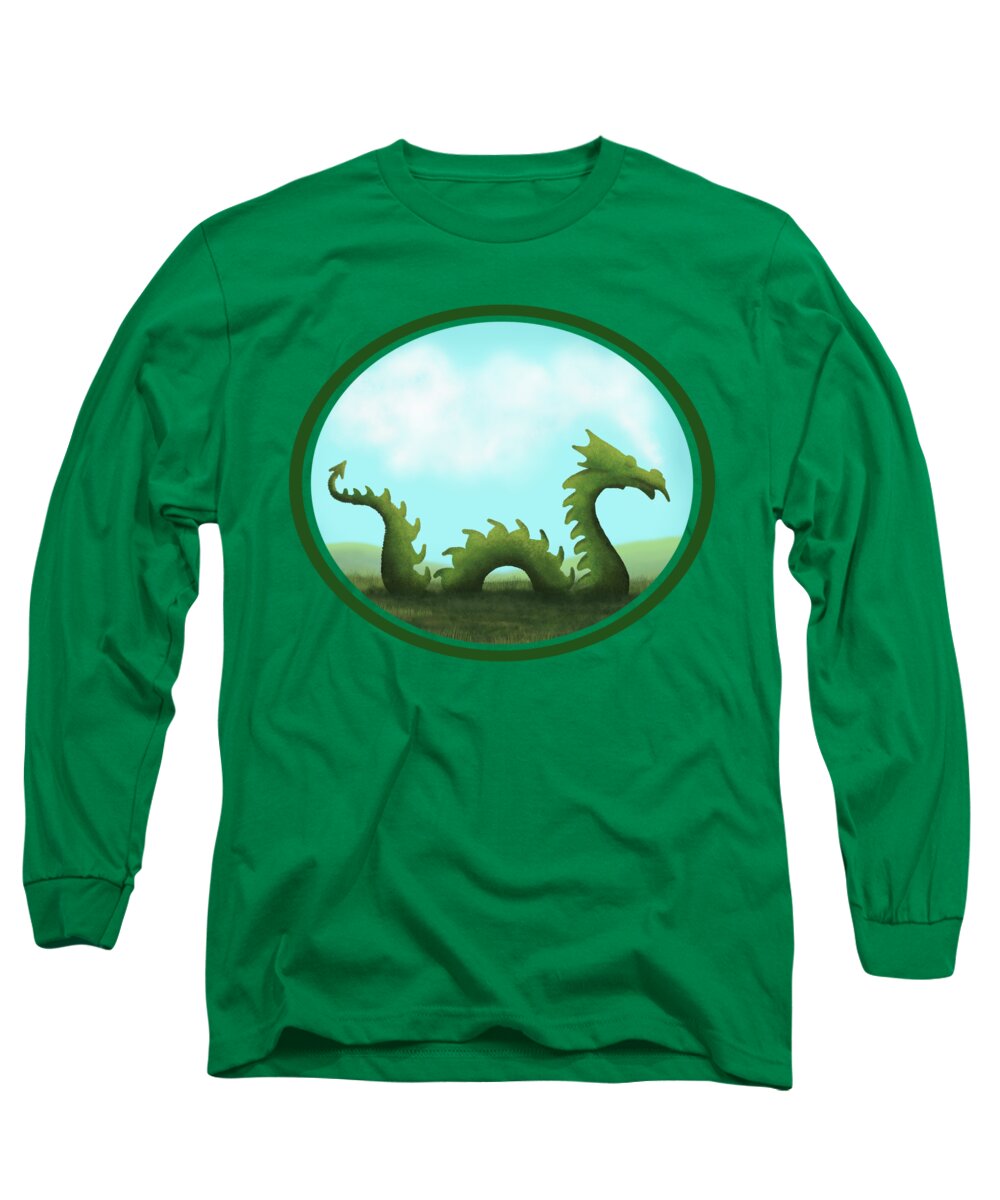 Dragon Long Sleeve T-Shirt featuring the painting Dream Of A Dragon by Little Bunny Sunshine