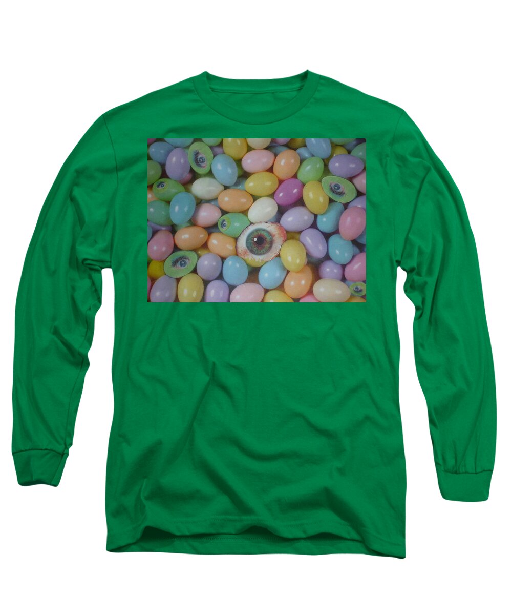 Eggs Long Sleeve T-Shirt featuring the mixed media Easter Eyes by Douglas Fromm