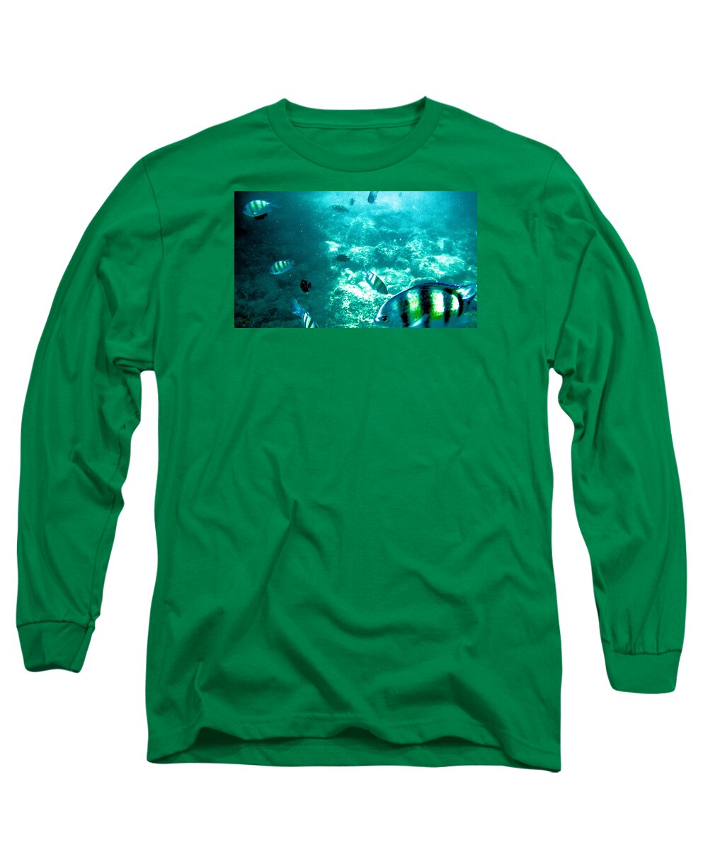 Fish Long Sleeve T-Shirt featuring the photograph Fish Tank Day by Michael Blaine