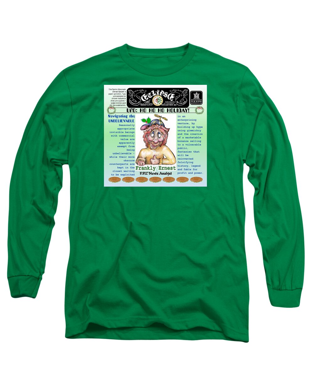 Journalists Art Long Sleeve T-Shirt featuring the mixed media Navigating the Unbelievable by Dawn Sperry