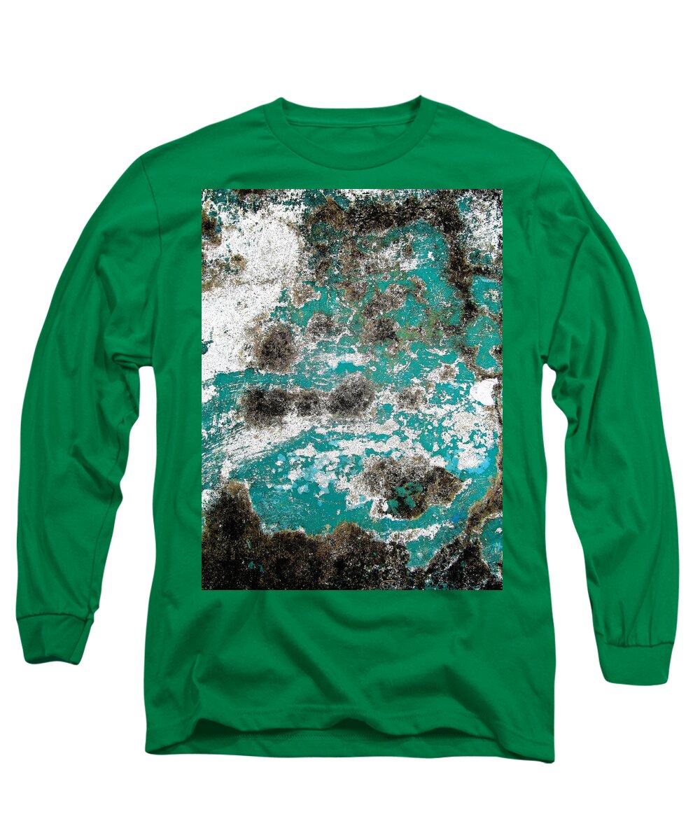 Texture Long Sleeve T-Shirt featuring the photograph Wall Abstract 171 by Maria Huntley
