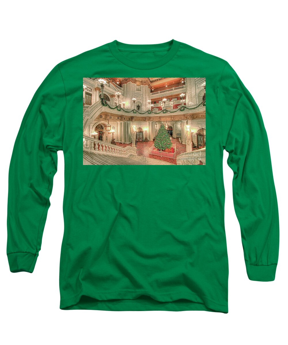 Christmas Long Sleeve T-Shirt featuring the photograph Deck The Hall by Geoff Crego