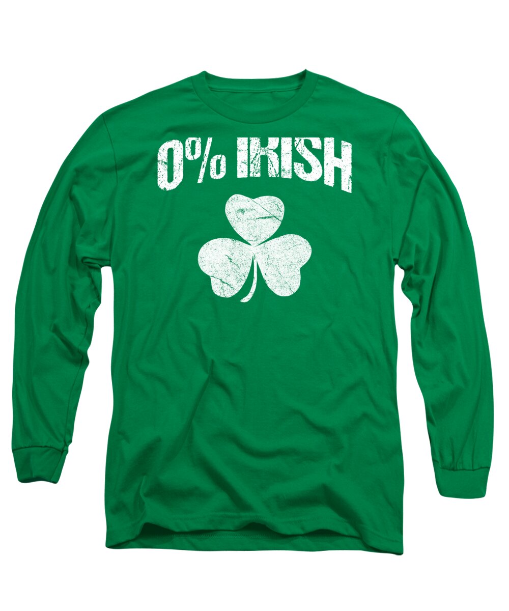 Funny Long Sleeve T-Shirt featuring the digital art 0 Irish by Flippin Sweet Gear
