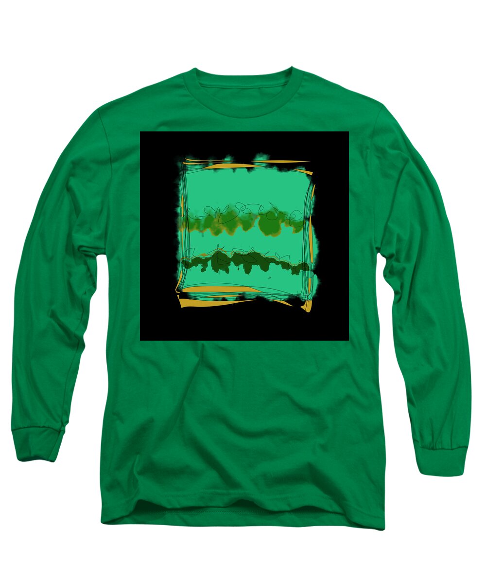  Long Sleeve T-Shirt featuring the digital art Falling into place by Amber Lasche