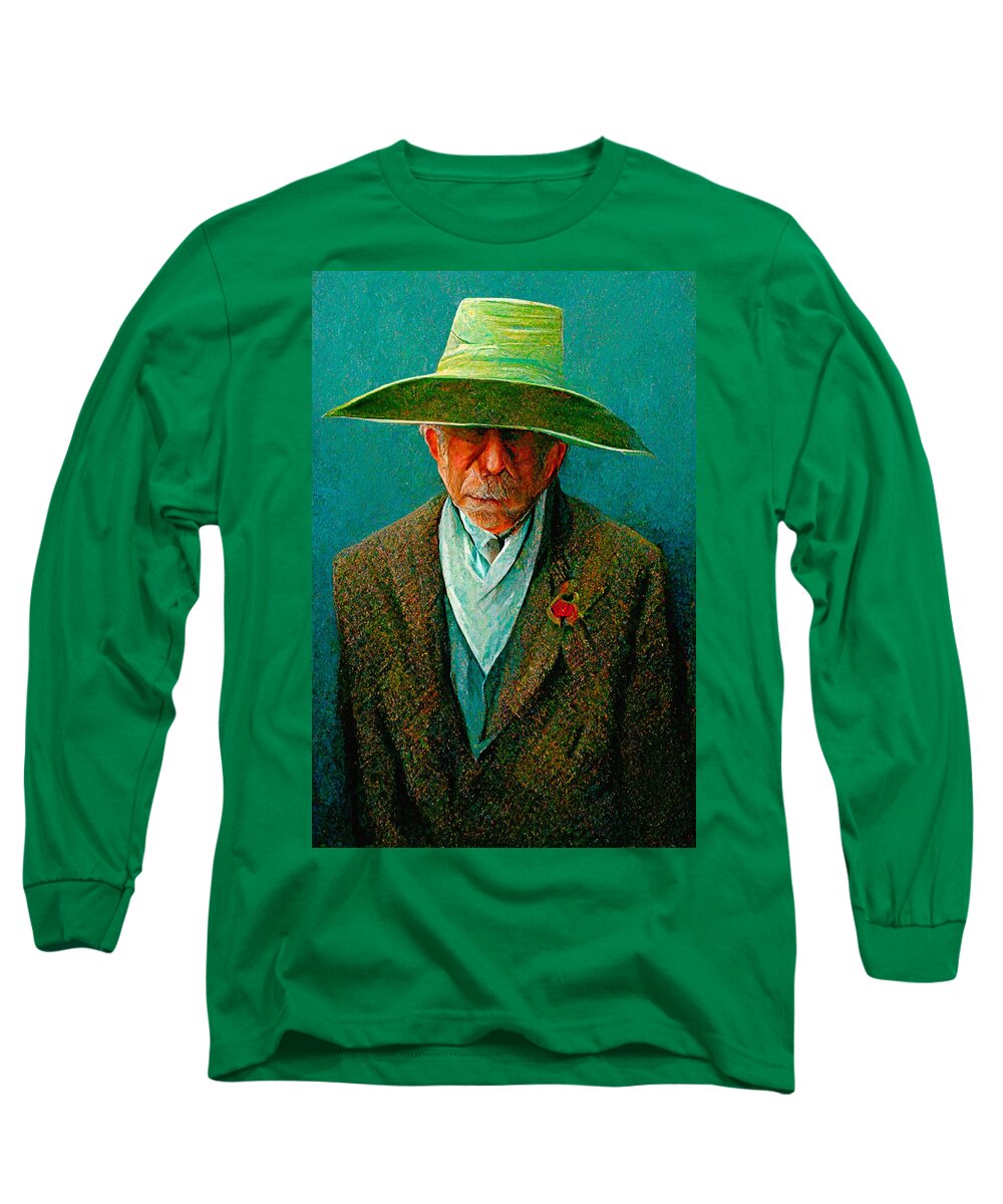Rene Magritte Long Sleeve T-Shirt featuring the digital art Rene Magritte #1 by Craig Boehman