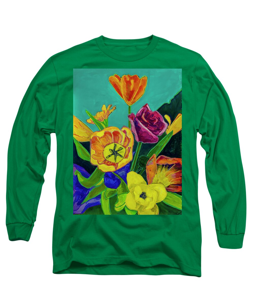 Spring Long Sleeve T-Shirt featuring the painting Spring Splendour by Jo-Anne Gazo-McKim