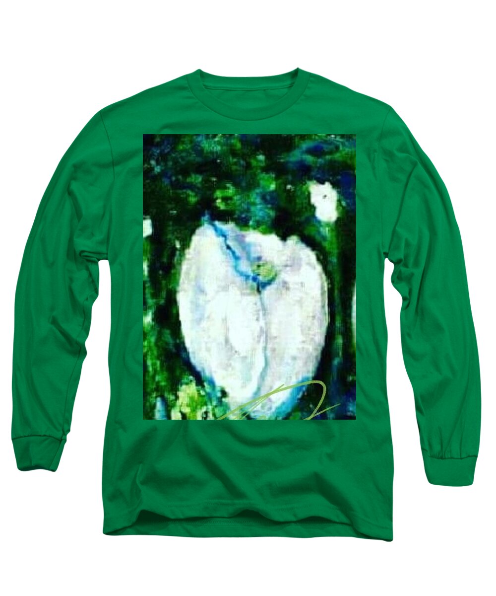 Tulips Long Sleeve T-Shirt featuring the painting Tulips by Julie TuckerDemps