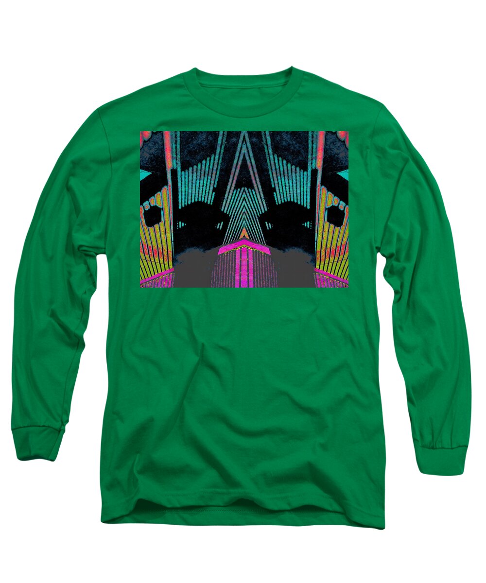 Abstract Long Sleeve T-Shirt featuring the digital art Untitled by T Oliver