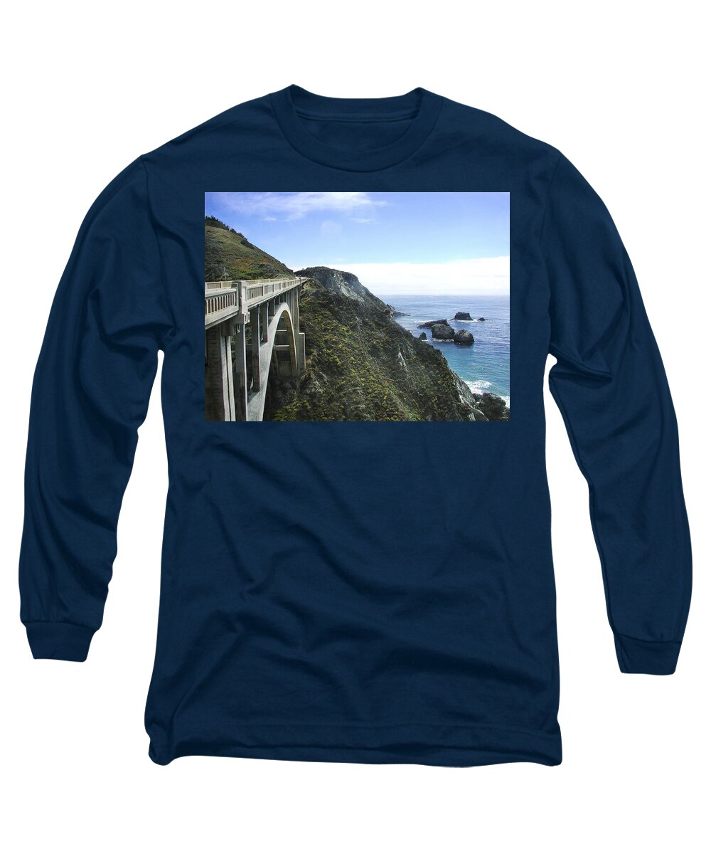 Big Sur Long Sleeve T-Shirt featuring the photograph Bixby Bridge #1 by Steve Ondrus