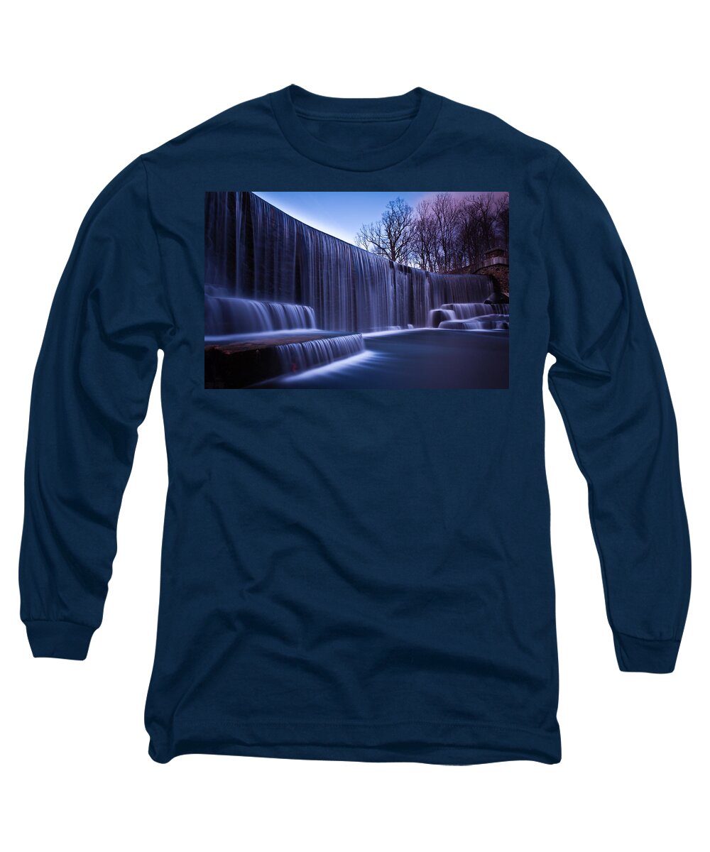 United States Long Sleeve T-Shirt featuring the photograph Falling Water #1 by Mihai Andritoiu