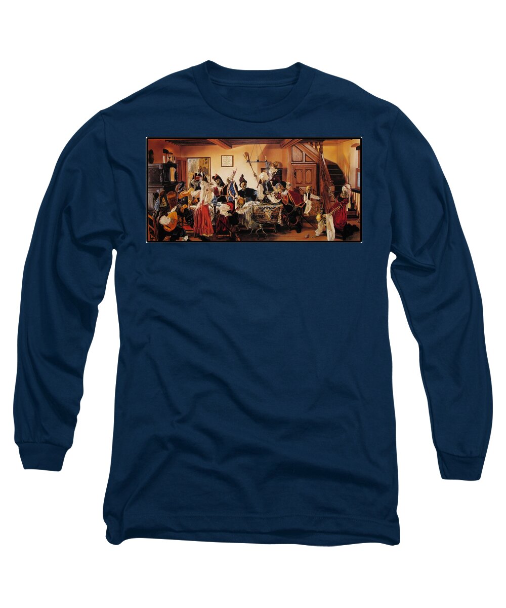 Whelan Art Long Sleeve T-Shirt featuring the painting Holiday at Skeleton Inn by Patrick Whelan