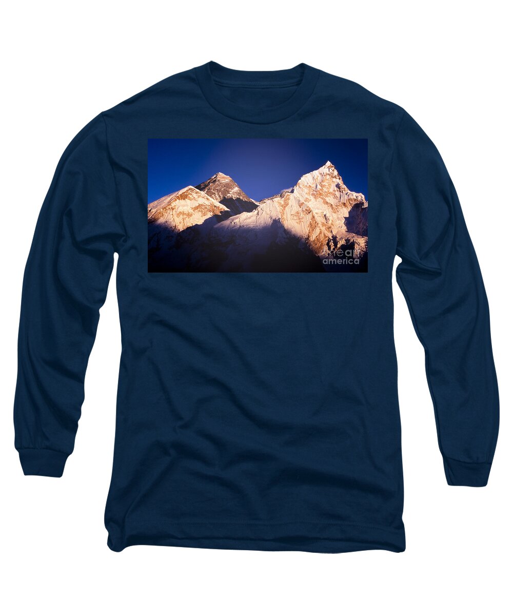 Everest Long Sleeve T-Shirt featuring the photograph Mount Everest #2 by THP Creative