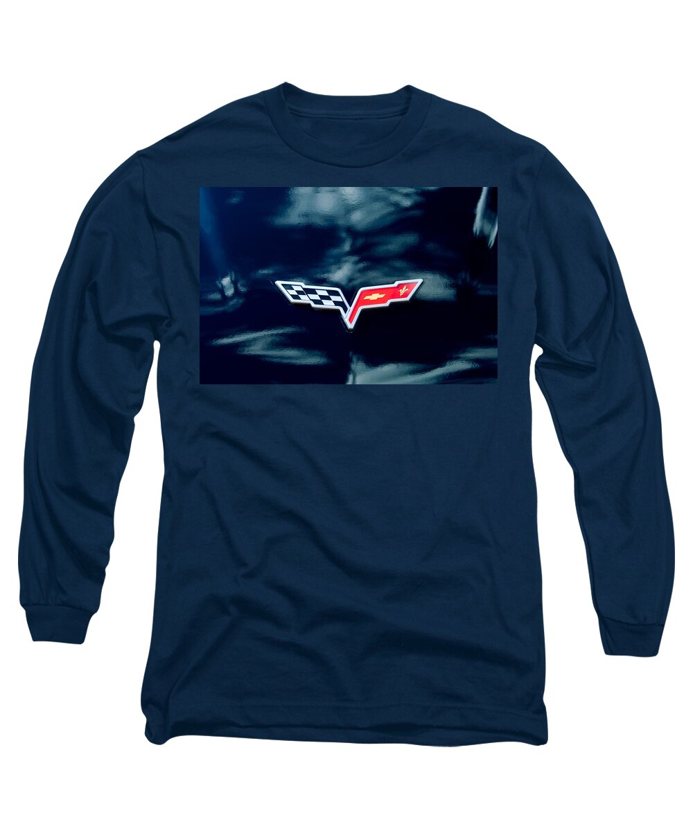 Chevrolet Corvette Emblem Long Sleeve T-Shirt featuring the photograph Chevrolet Corvette Emblem #3 by Jill Reger