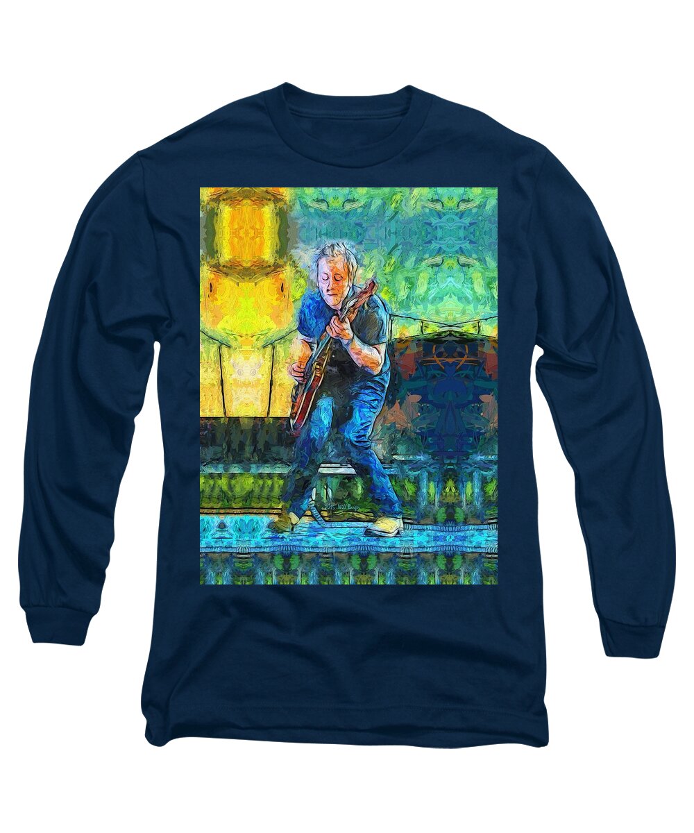 Auerbach Long Sleeve T-Shirt featuring the painting aLive in Austin #36A by Will Barger