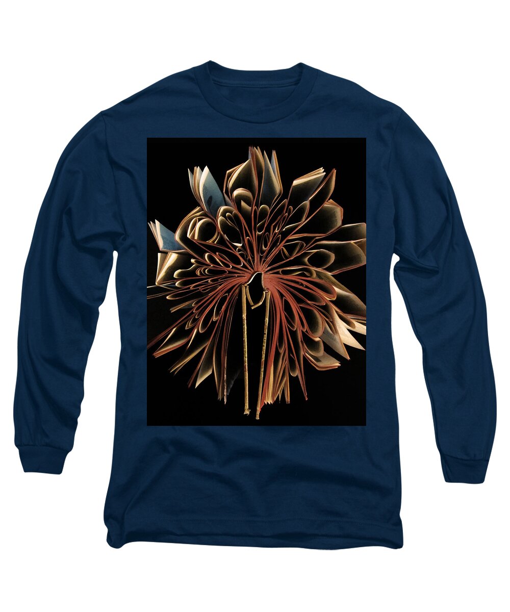 Book Long Sleeve T-Shirt featuring the photograph Book Flower by Nicklas Gustafsson