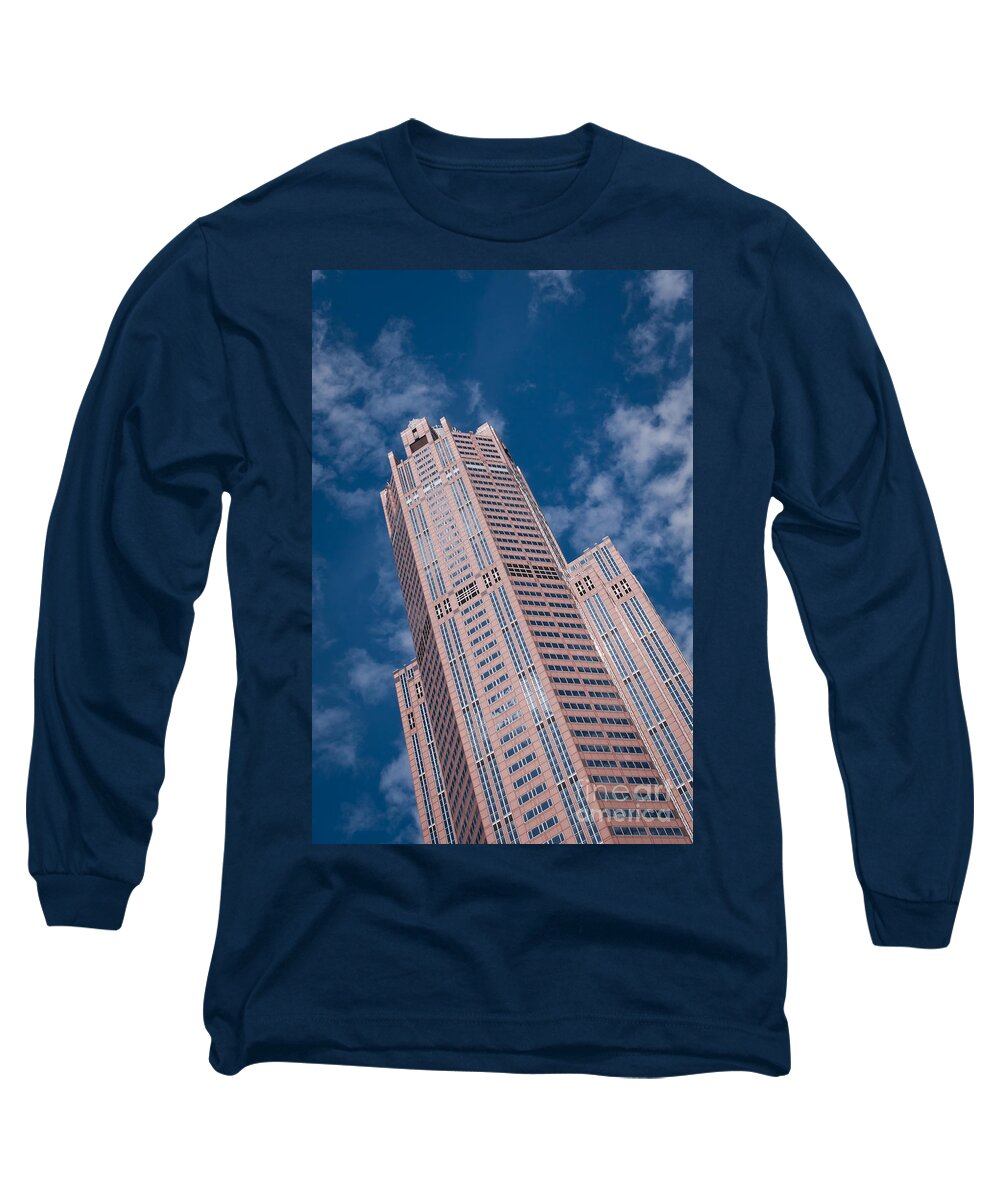 Chicago Downtown Long Sleeve T-Shirt featuring the photograph Chicago Skyscraper by Dejan Jovanovic
